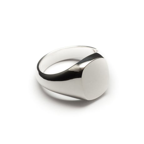 SIGNET RING CUSHION FACE  12 x 10mm