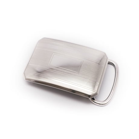 ENGINE TURNED SLIDE BUCKLE OCTAGON
