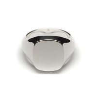 SIGNET RING CUSHION FACE  14 x 12mm