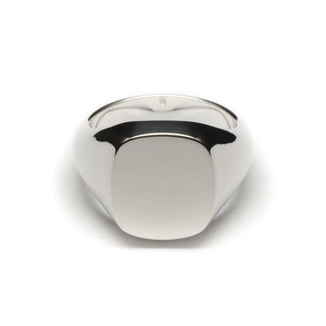 SIGNET RING CUSHION FACE  14 x 12mm