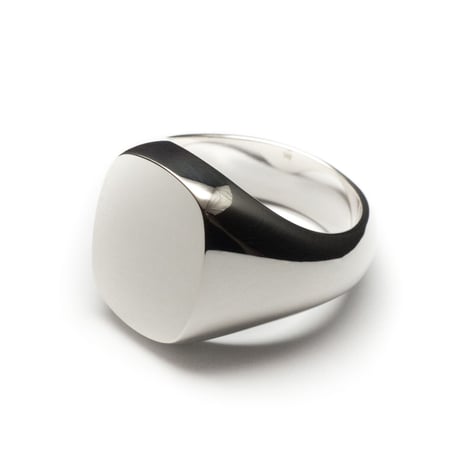 SIGNET RING CUSHION FACE  16 x 13mm