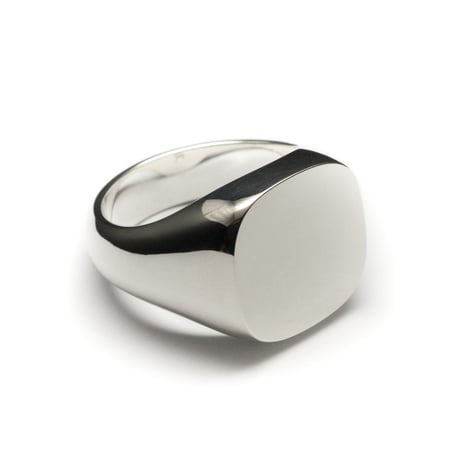 SIGNET RING CUSHION FACE  15mm