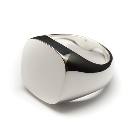 SIGNET RING CUSHION FACE  18mm