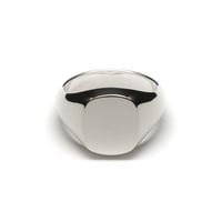 SIGNET RING CUSHION FACE  12 x 10mm