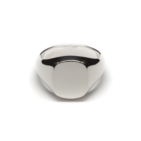 SIGNET RING CUSHION FACE  12 x 10mm