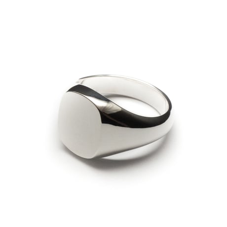 SIGNET RING CUSHION FACE  12 x 10mm