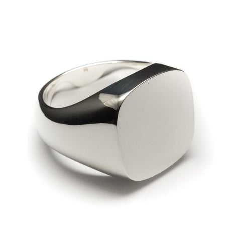 SIGNET RING CUSHION FACE  18mm