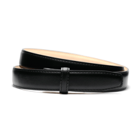 1” CALF LEATHER BELT  BLACK