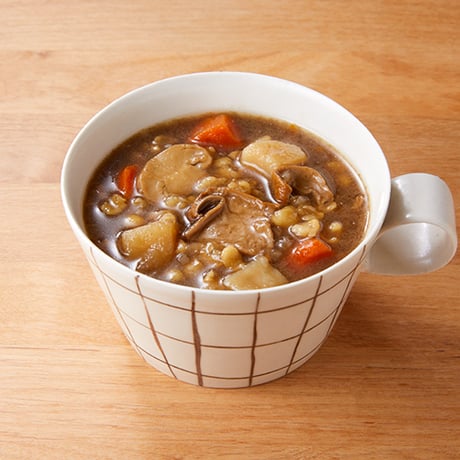 ポルチーニ茸とハト麦のスープ