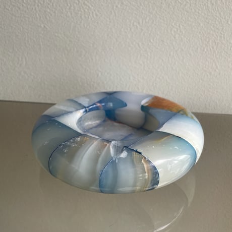 Stone ashtray large Blue