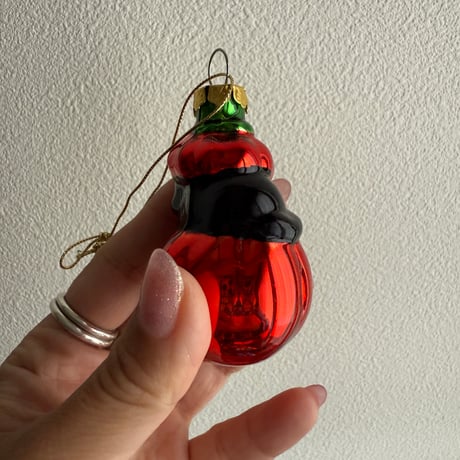 【Vintage】Pumpkin glass ornament USA