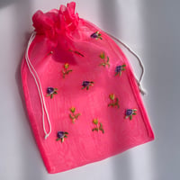 Small flower porch neon pink medium