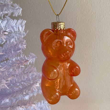 Gummy bear glass ornament USA（Gold charm）