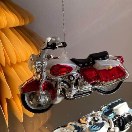 Bike glass ornament USA