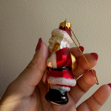 【Vintage】Santa glass ornament Poland