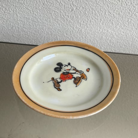 1930's Disney Mickey hockey dish