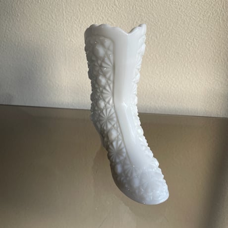 Fenton milk glass boots