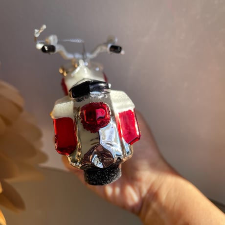 Bike glass ornament USA
