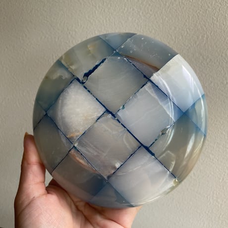 Stone ashtray large Blue