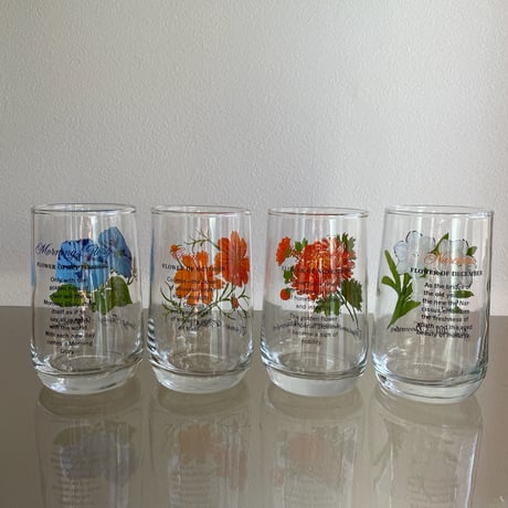 Brockway Flower of the month glass（9.10.11.12）