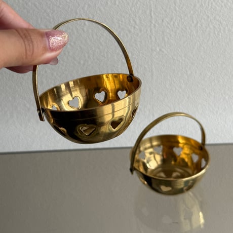 Heart candle basket