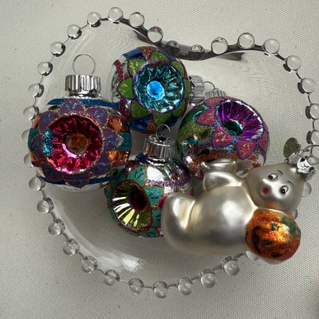 【Vintage】Ghost glass ornament USA