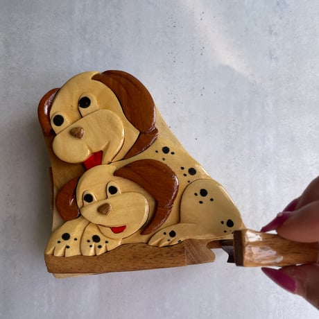 Wood box Dogs