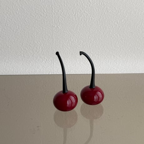 Glass cherry set objet