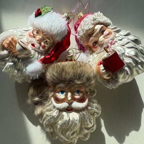 Santa glass ornament USA