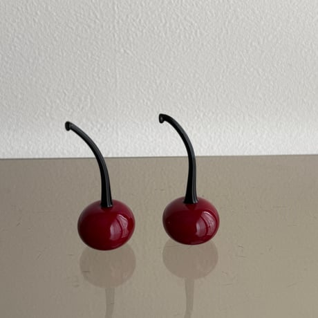 Glass cherry set objet