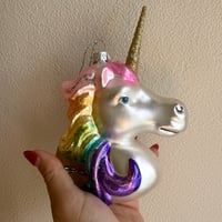 Unicorn glass ornament USA