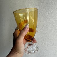 Anchor Hocking Boopie amber goblet glass