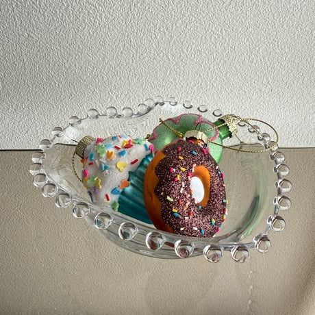 Donuts glass ornament USA
