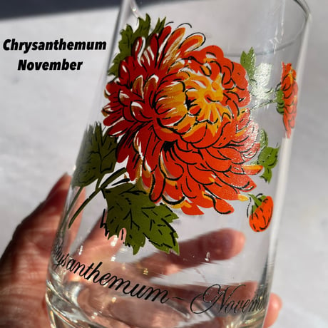 Brockway Flower of the month glass（9.10.11.12）