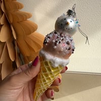 Double ice cream glass ornament USA