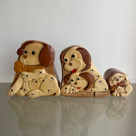 Wood box Dogs
