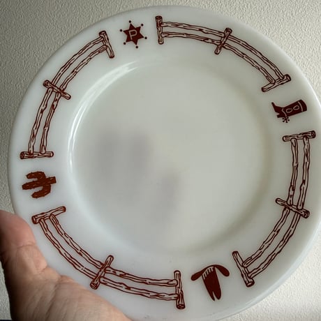 Vintage Pyrex 1960's Ponderosa Old western series tray