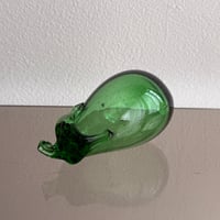 Glass eggplant objet