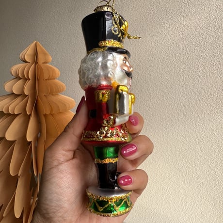Nutscracker glass ornament USA