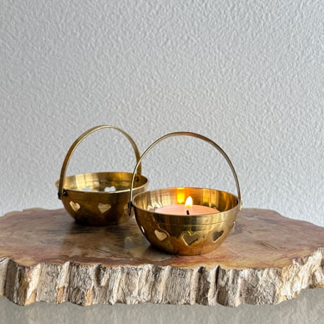 Heart candle basket