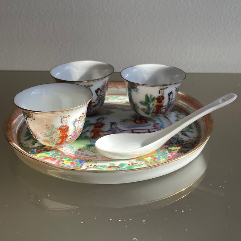 台湾 王宮柄 お皿とおちょこ 4点セット | Koy studio