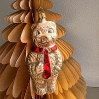 【vintage】Bear glass ornament NY