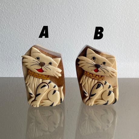Wood mini box cat