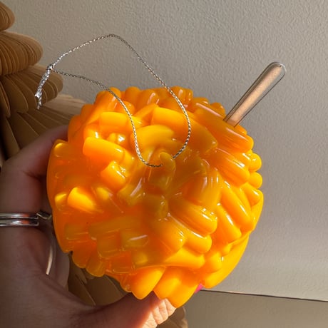 Mac & cheese plastics ornament USA