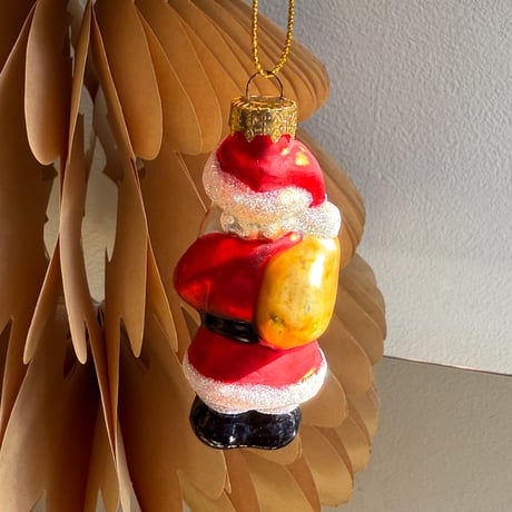 【Vintage】Santa glass ornament Poland