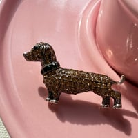 Dachshund brooch and charm
