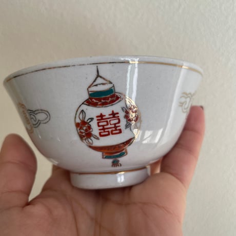 台湾 ダブルハッピー提灯 湯呑み