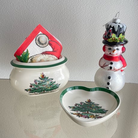 Snowman glass ornament USA