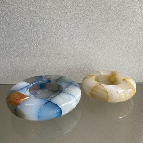 Stone ashtray large Blue