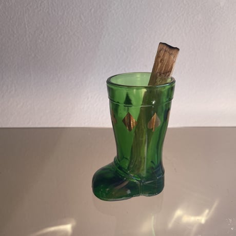 Boot green mini glass